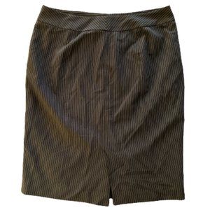 👗Worthington Black with White Stripes Straight Skirt (Size: 12)